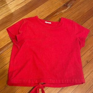 Red cropped tee madewell
